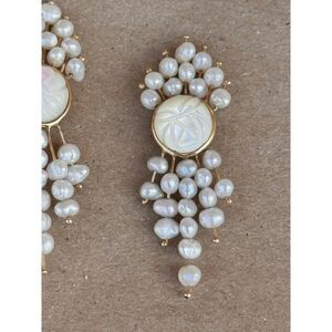 Donna Chambers 14K Gold Pearl Chandelier Earrings Ching Dynasty